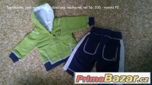 komplety, soupravičky, teplákovky vel 56-98 komplety, soupravičky, teplákovky vel 56-98