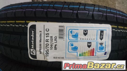 Letní pneumatiky 195/70 R15C Matador 100% 2016 za 4ks