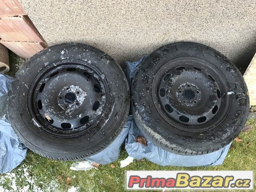 Letní pneu a plechové disky - dunlop 5x100 r15 195/65