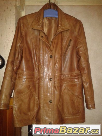 Prodám dámský kožený kabát s odpínací kapucí