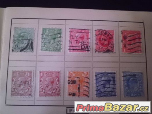 Sbírka starých poštovních známek - Anglie - Španělsko