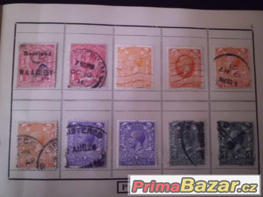Sbírka starých poštovních známek - Anglie - Španělsko