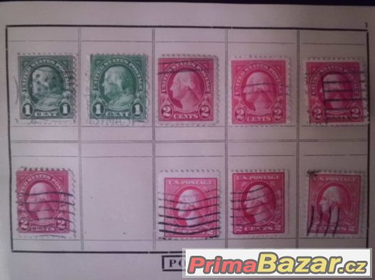 Sbírka starých poštovních známek - USA