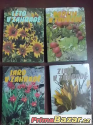 4x pěkná obr Kniha -Jaro,Léto,Podzim,Zima v Zahradě