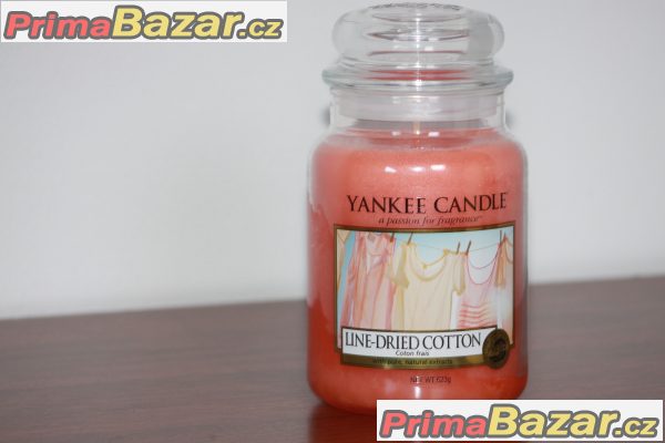Yankee Candle Line Dried Cotton Nový Velký Classic HW