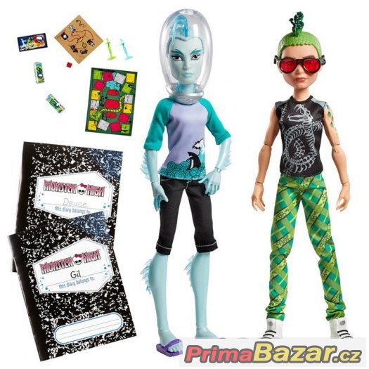 MONSTER HIGH 2pack DEUCE GORGON+GIL WEBBER CBX42