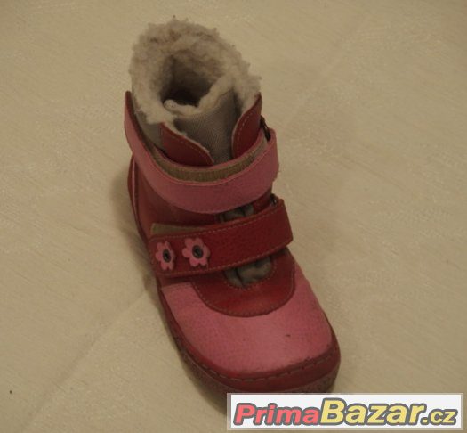 prodám dívčí zimní obuv boty botičky pegres kožené 28