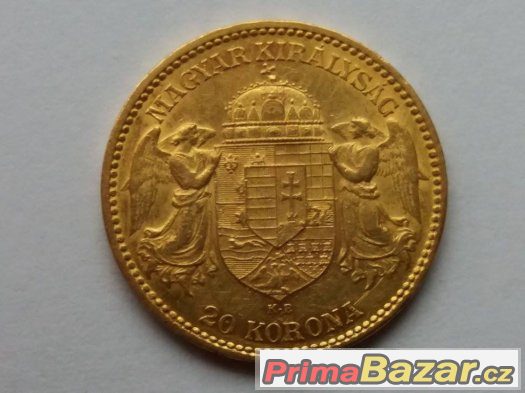 2x Zlatá mince 20 koruna 1892, 1893 KB