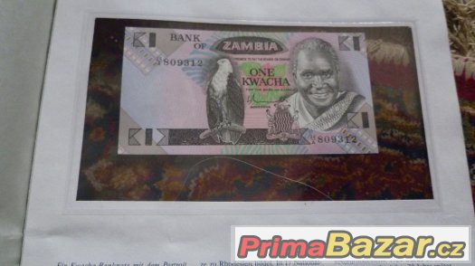 Zambia bankovka One kwacha