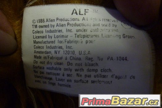 ALF originál postava Alien Productions 1986