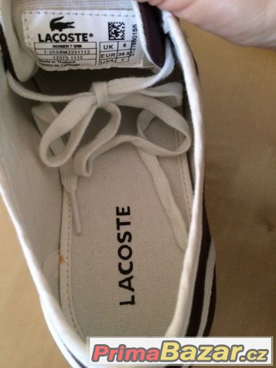 Tenisky Lacoste vel 39,5 NOVÉ S VISAČKOU Tenisky Lacoste vel 39,5 NOVÉ S VISAČKOU