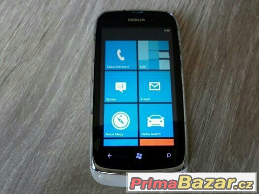 Nokia Lumia 610, 5MPx fotoaparát,NFC,Wifi,Bluetooth,bílá.