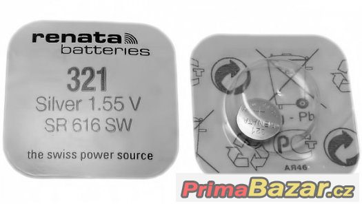 Knoflíkové baterie Renata 321 1.55V SR616 SW, NOVÉ