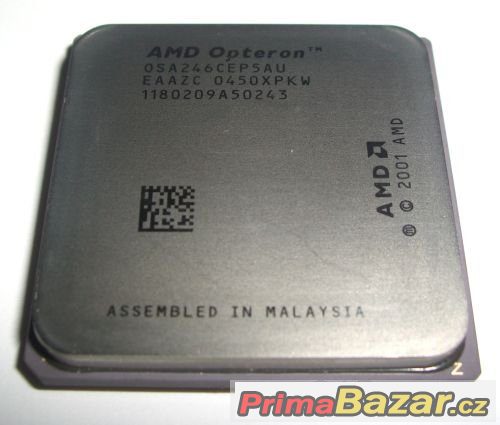 2 Výkonné, plně 64-bitové procesory AMD Opteron 246, sc.940