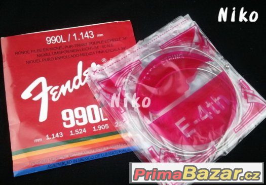 Prodám struny na baskytaru Fender 990 L