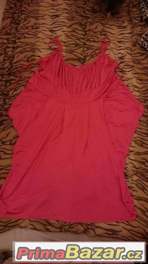 Růžové mini šaty vel. XL