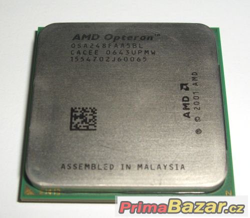 2 Výkonné, plně 64-bitové procesory AMD Opteron 248, sc.940