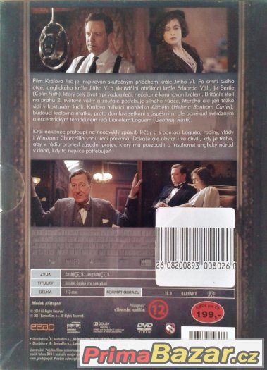 DVD Králova řeč (2010) - film roku DVD Králova řeč (2010) - film roku