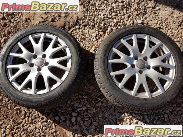 sada alu kola Audi se zánovníma pneu 8J0601025G 5x112 7jx17 et47