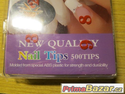 Umělé nehty 2x500ks, nail TIPS