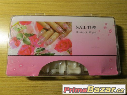 Umělé nehty 2x500ks, nail TIPS