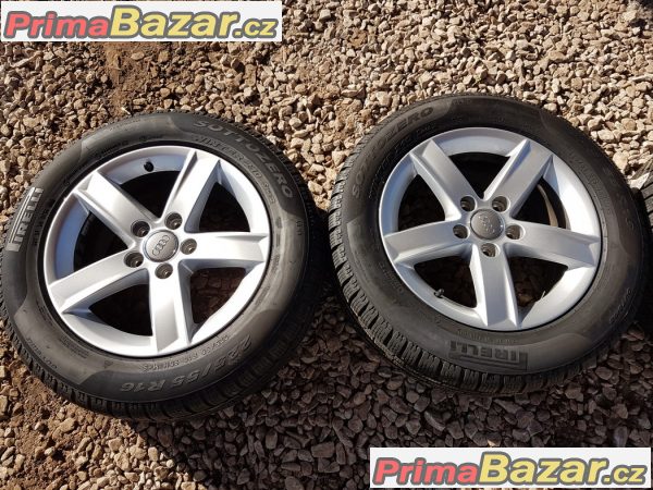 zánovní sada alu kola Audi s pneu Pirelli 8K0071496 5x112 7jx16