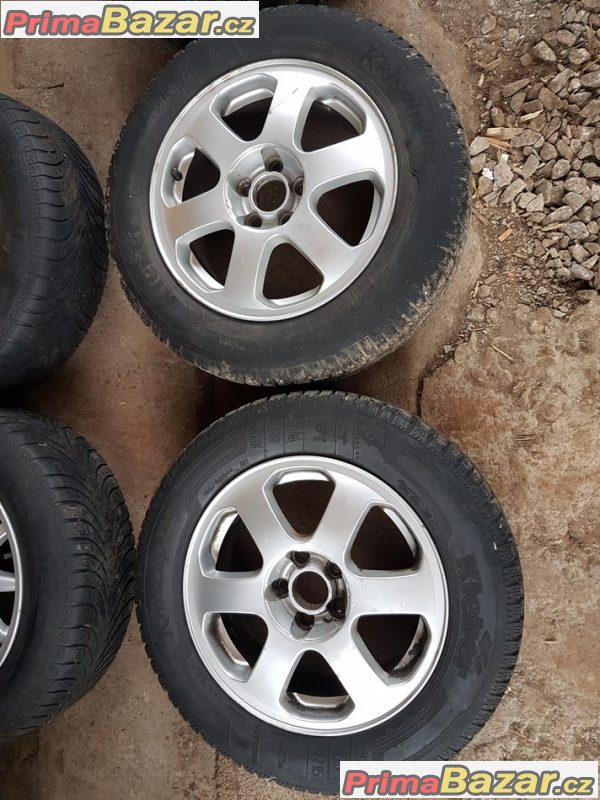 sada alu kola Škoda s pneu Kleber 1U0601025A 5x100 6.5jx15 et43