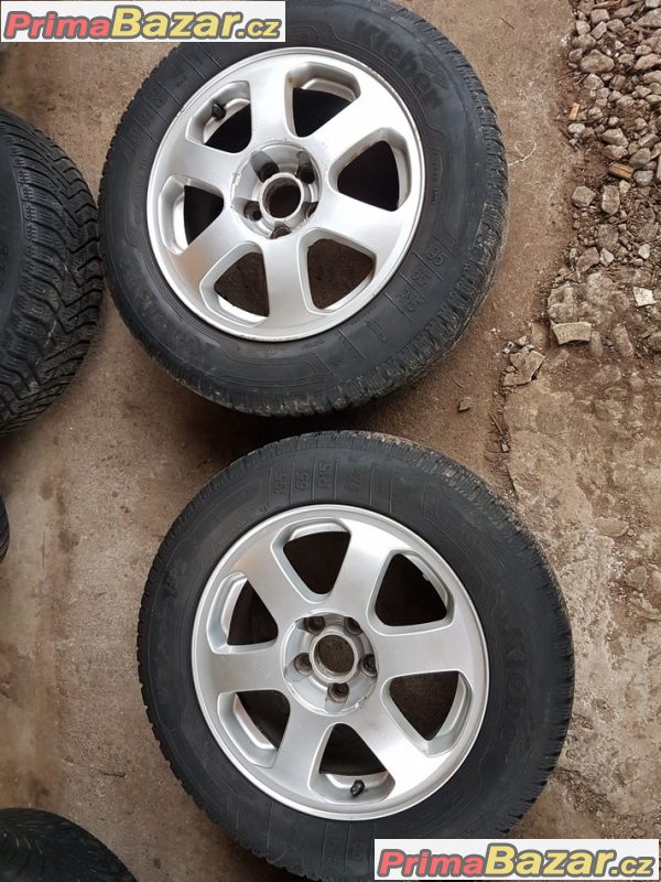 sada alu kola Škoda s pneu Kleber 1U0601025A 5x100 6.5jx15 et43