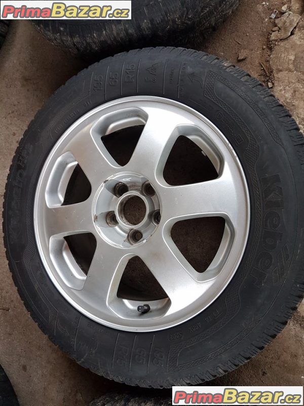 sada alu kola Škoda s pneu Kleber 1U0601025A 5x100 6.5jx15 et43