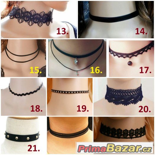 Krásný krajkový tattoo choker