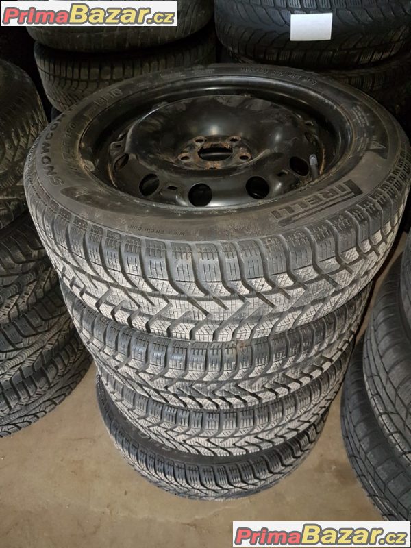 plechové disky s pneu Pirelli 190 80-70% vzorek 5x100 6jx15 et38