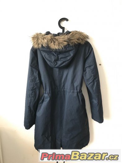 Tmavomodrý zimní kabát/parka H&M