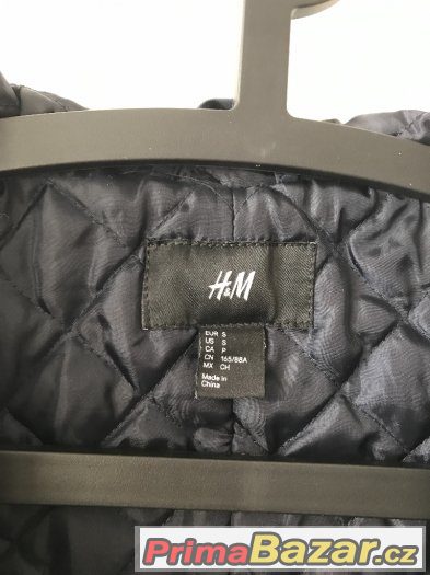 Tmavomodrý zimní kabát/parka H&M