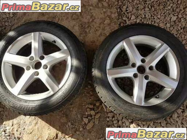 sada alu kola Volkswagen germ 3C B7 Eos s pneu Bridgestone 3AA071496 5x112 6.5jx16 et42