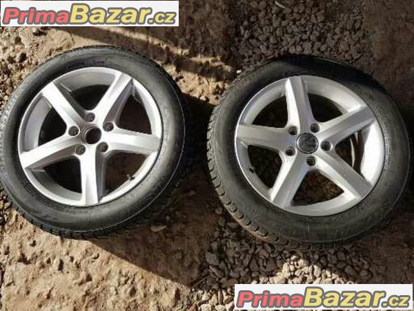 sada alu kola Volkswagen germ 3C B7 Eos s pneu Bridgestone 3AA071496 5x112 6.5jx16 et42