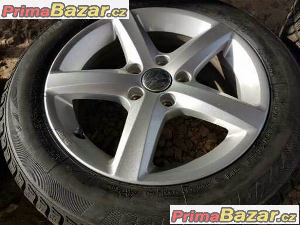 sada alu kola Volkswagen germ 3C B7 Eos s pneu Bridgestone 3AA071496 5x112 6.5jx16 et42