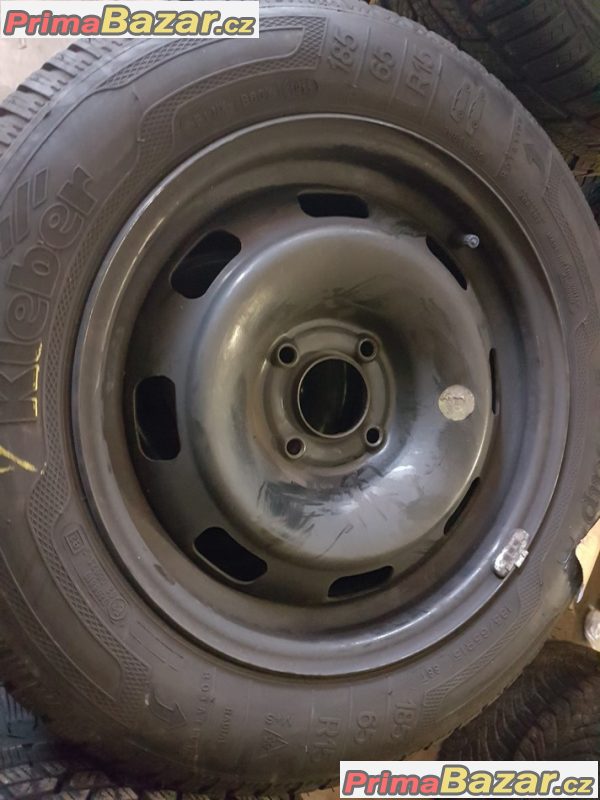 plechové disky Peugeot Citroen 4x108 6jx15 et23 pneu Kleber 2 185/65 r15