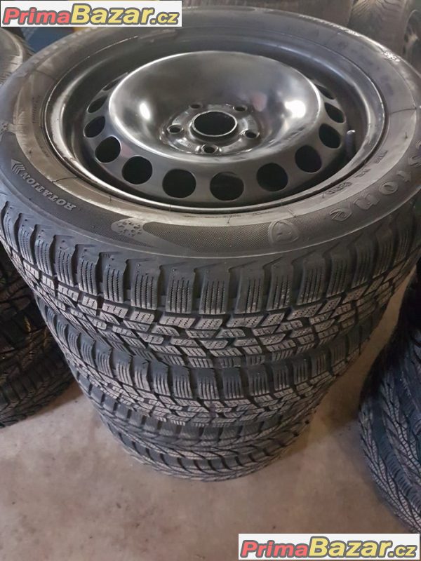 plechové disky s pneu 2xFirestone a 2x Hankook VW 3C0601027ah 5x112 6.5jx16 et42 pneu 205/55 r16 91h zet