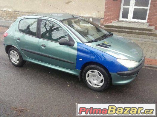 Prodám nebo vyměním Peugeot 206 1.1 44 kw, benzín, r.v 2000