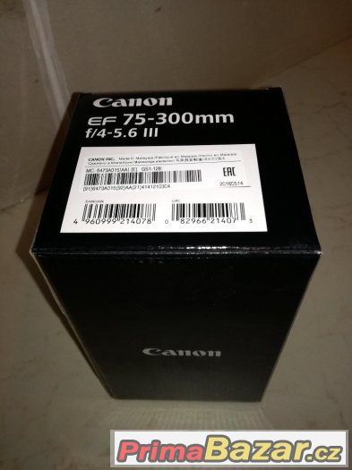 Nový objektiv canon EF 75-300mm f/4-5,6 III
