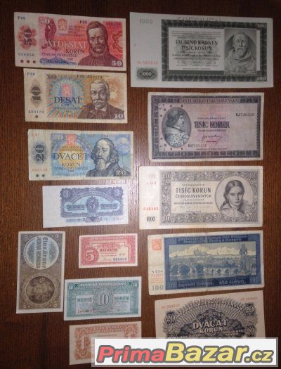 Sbírka staré bankovky 1919-1994 - 30kusů
