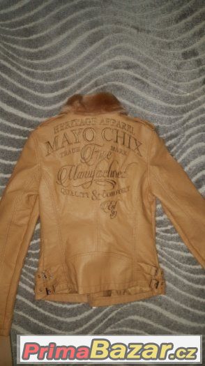 značková kožena bunda Mayo chix M