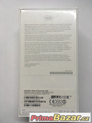iPhone SE 16GB space grey, nový, nerozbalený, 1 rok záruka