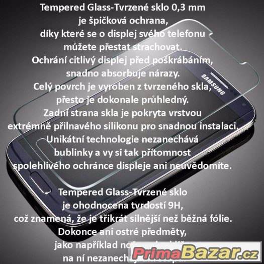 Tvrzené Sklo 0.3 mm SAMSUNG S4,5,6,7,J5, iPhone 4,5,6,6 plus