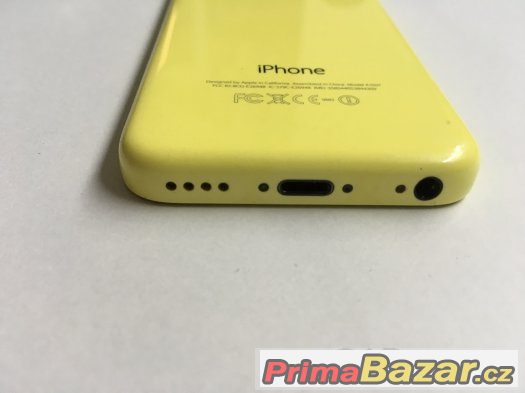 Apple iPhone 5C 16GB žlutý, pěkný stav, 3 měsíce záruka