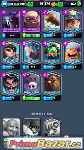 CLASH ROYALE - 9xLegendary cards Legendary arena