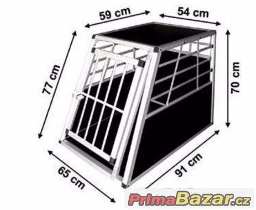 Alu transportní box, přepravní klec pro psa, psy do auta.