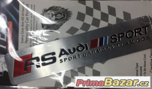 Hliníková samolepka AUDI QUATTRO S-Line RS - nálepka