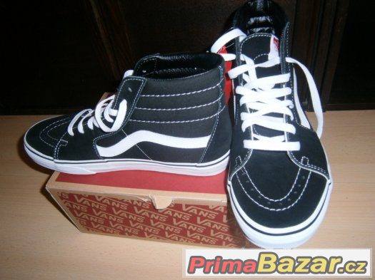 Pánské boty Vans SK8-Hi-Black/Black/White - NOVÉ