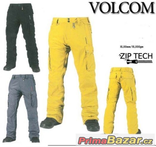 NOVE pánske tmavošedé zimní kalhoty -oteplovaky VOLCOM vel.M